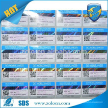 Étiquettes de codes à barres holographiques 3d personnalisées à la vente en Chine